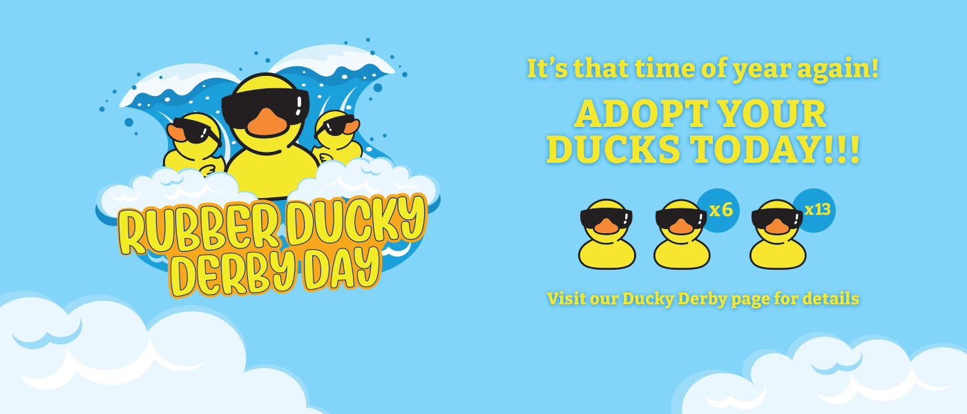 Annual Rubber Ducky Derby Day Adopt your duck today.