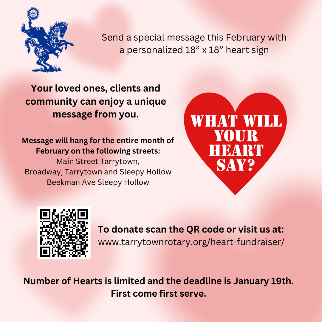 Heart Month Raffle Heart Fundraiser – Rotary of the tarrytowns